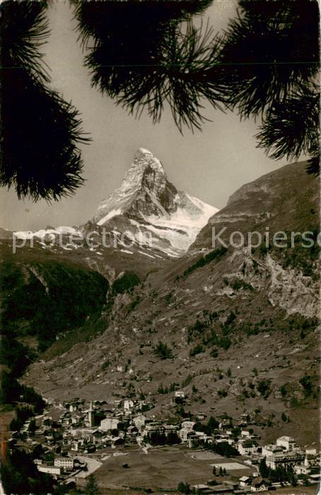 Zermatt VS Panorama Blick gegen das Matterhorn Wal