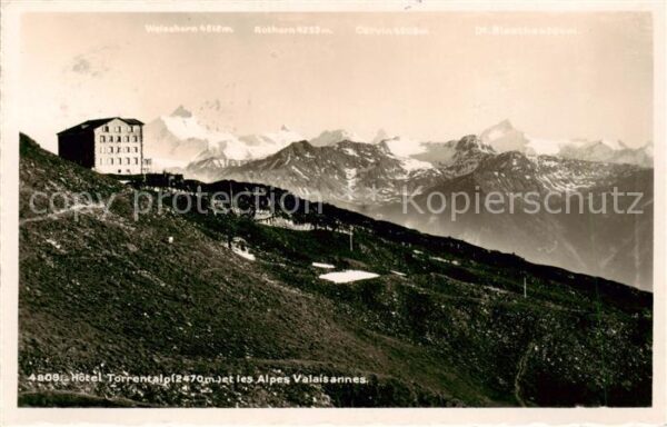 Torrentalp 2470m Albinen VS Hôtel Torrenthorn et les Alpes Valaisan
