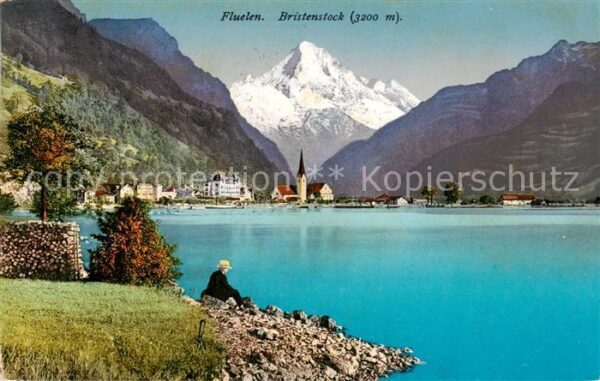 Flueelen UR Uferpartie am Vierwaldstättersee Blick