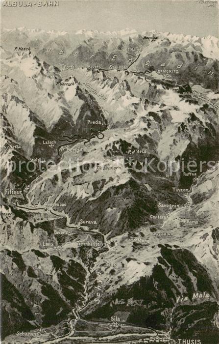 Thusis GR und Umgebung Alpenpanorama aus der Voge