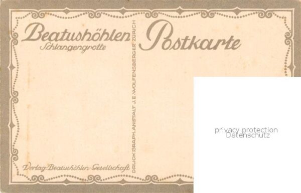 Beatushoehlen BE Schlangengrotte Künstlerkarte – Bild 2