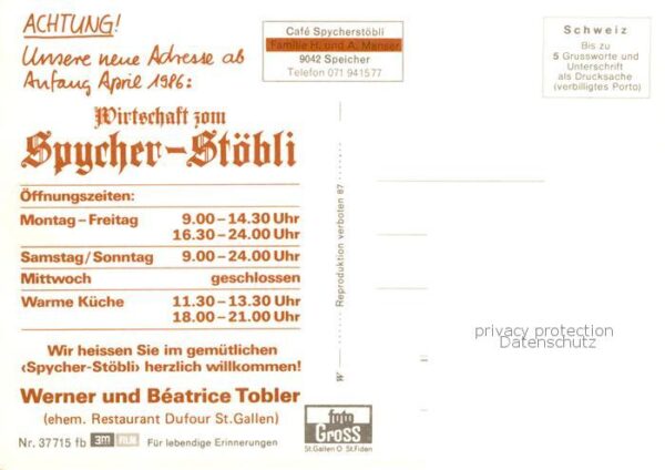 Speicher AR Cafe Spycherstöbli Gastraum Ortspanoram – Bild 2