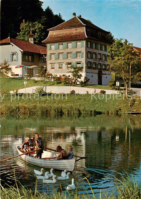 Magdenau Botsberg Flawil SG Landgasthof Rössli Uferpartie am Teich