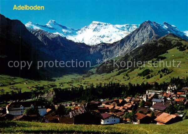 Adelboden BE Panorama Berner Oberland mit Tierhörnli