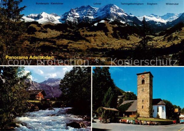 Adelboden BE Panorama Berner Oberland Engstlige Bach