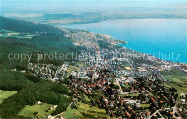 Peseux NE et Neuchatel Vue aerienne