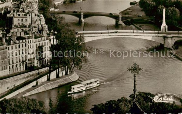 Paris 75 Pont de la Tournelle Pont Sully et la C