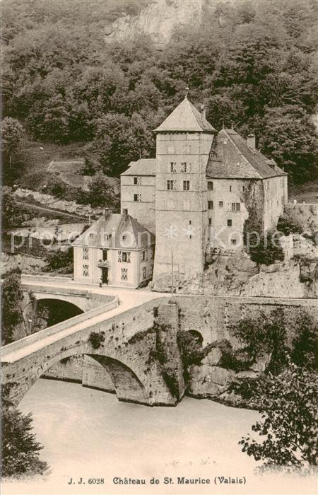St Maurice  Valais VS Chateau de St Maurice