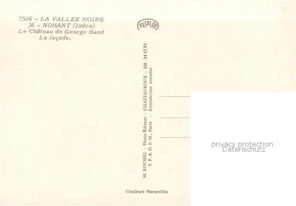 Nohant-Vicq 36 Indre Chateau de Goerge Sand Facade – Bild 2