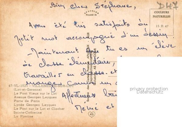 Villeneuve-sur-Lot Pont vieux Avenue Georges Leygues Porte – Bild 2