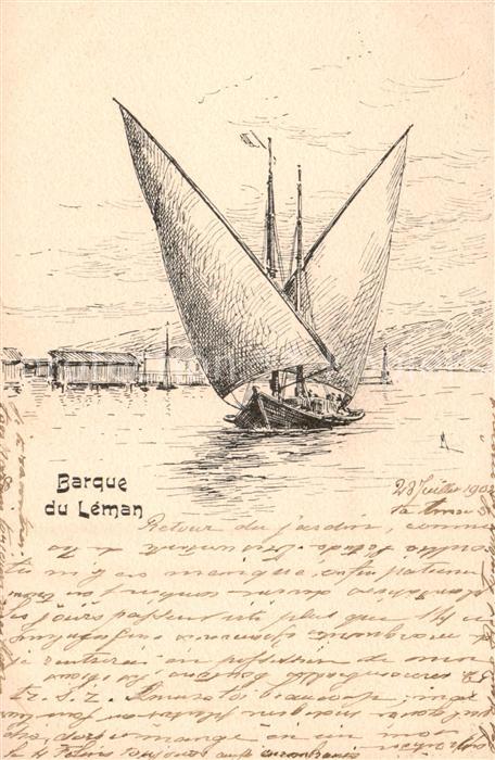 Lac Leman Genfersee GE Barque