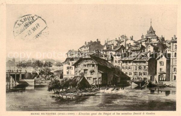 Geneve GE Ancien quai du Senjet et les moulins Da