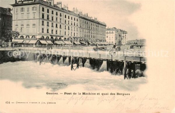 Geneve GE Pont de la Machine et quai des Bergues