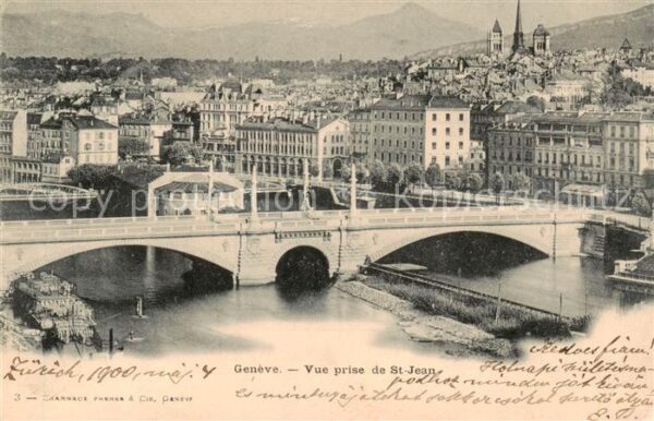Geneve GE Vue prise de St Jean