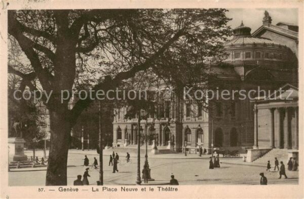 Geneve GE La Place Neuve et le Theatre