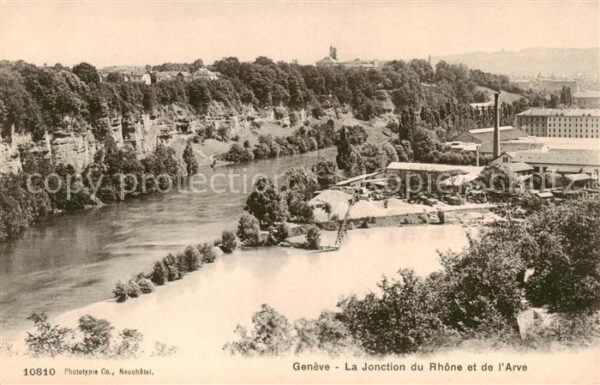 Geneve GE La Jonction du Rhone et de l'Arve