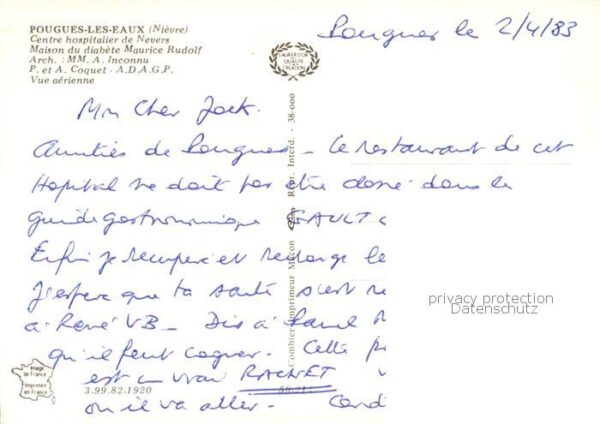 Pougues-les-Eaux 58 Nievre Centre hospitalier de Nevers Vue aerien – Bild 2