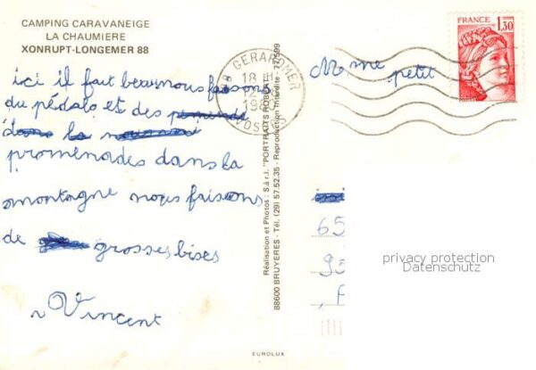 Xonrupt-Longemer 88 Vosges Camping Caravaneige La Chaumiere – Bild 2