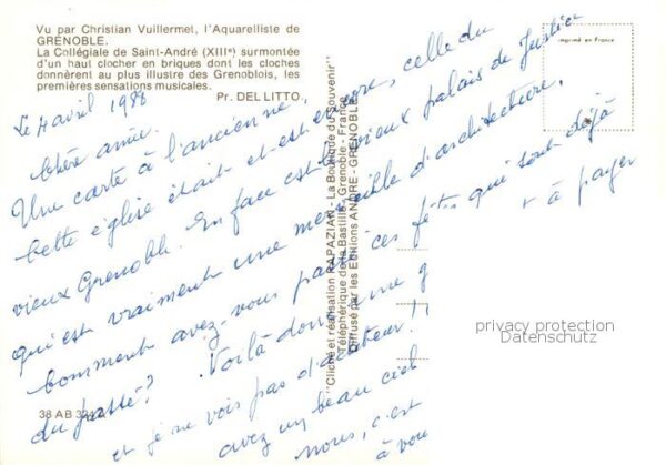 Grenoble 38 La Collegiale de Saint Andree surmontee – Bild 2