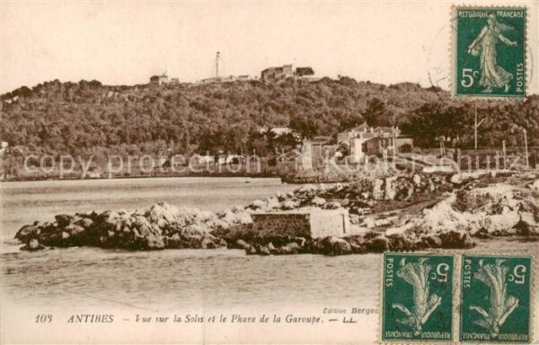 Antibes 06 Alpes Maritimes Vue sur la Sales et le Phare de la Garo