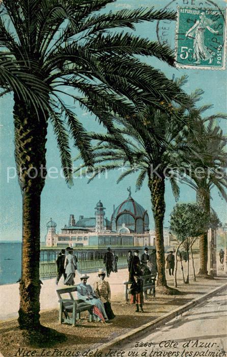 Nice  06 Nizza Le Palais de la Jetee vu a travers les