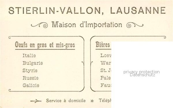 Lausanne VD Stierlin Vallon Maison d_Importation Pa – Bild 2
