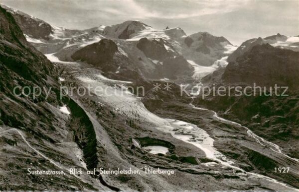 Sustenstrasse Blick auf Steingletscher und Thierberge