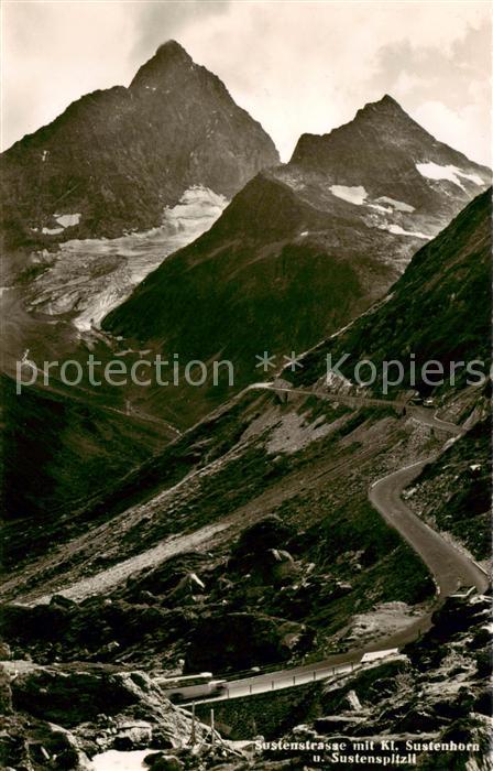 Sustenstrasse mit Kl Sustenhorn und Sustenspitzli