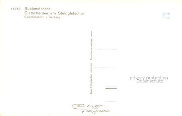 Sustenstrasse mit Gletschersee am Steingletscher Gwäc – Bild 2