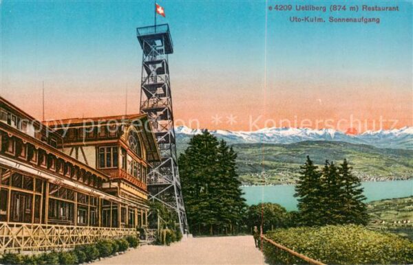 Uetliberg ZH Restaurant Uto Kulm Sonnenaufgang