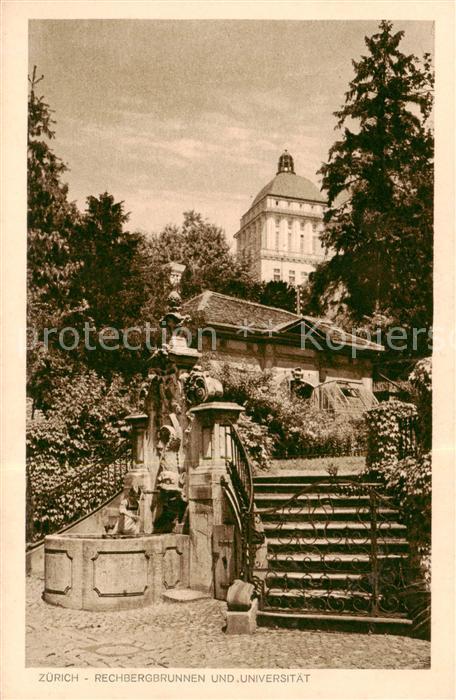 Zuerich ZH Rechbergbrunnen und Universität