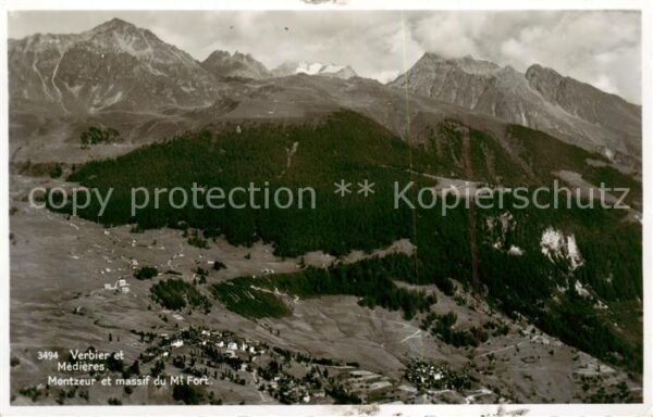 Verbier Medieres Montzeur et massif du Mt Fort