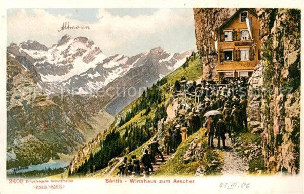 Saentis 2504m AR Wirtshaus zum Aescher