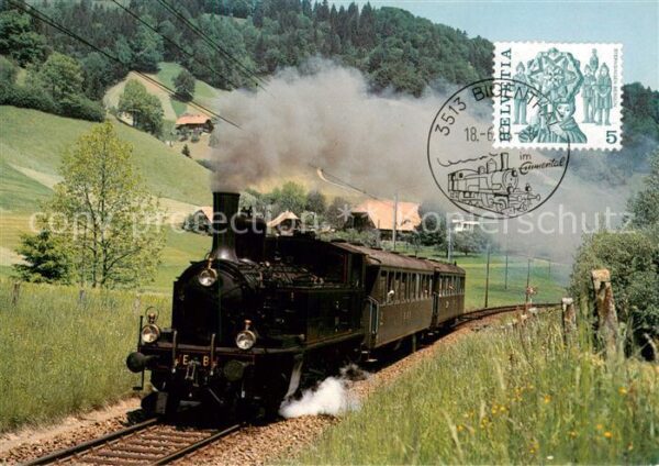 Bigenthal Emmental BE Verein Dampf Bahn Bern Lok Ed 4_5 Nr 8