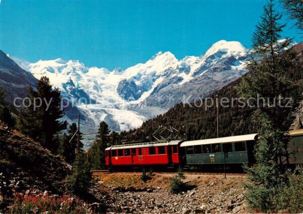 Alp Gruem Rhätische Bahn bei Montebello mit Berni