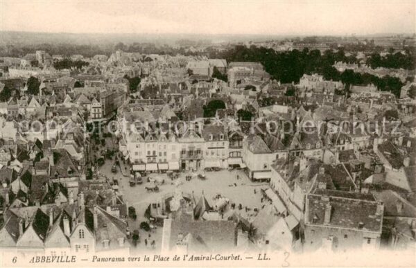 Abbeville 80 Somme Panorama vers la Place de l’Amiral Cour