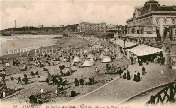 Biarritz Pyrenees Atlantiques Le Casino Municipal Hotel du Palais et