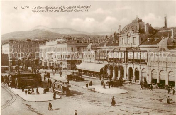 Nice  06 Nizza La Place Massena et le Casino Municipal