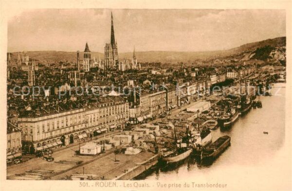 Rouen 76 Les Quais Vue prise du Transbordeur