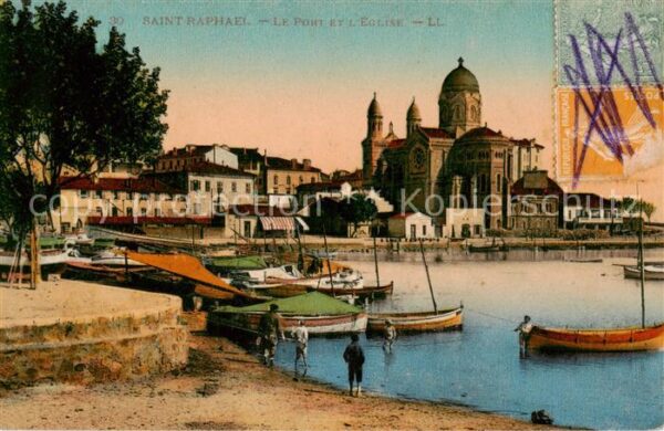 Saint-Raphael 83 Var Le Pont et l'Eglise