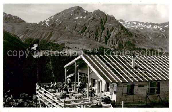 Davos GR Ischalphütte mit Strelapass und Schiahö