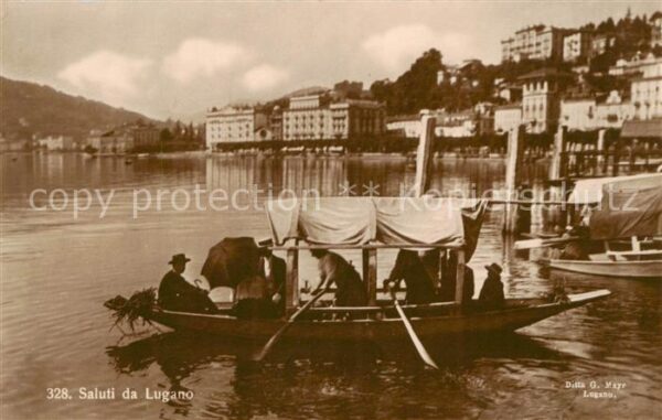 Lugano Lago di Lugano TI Panorama