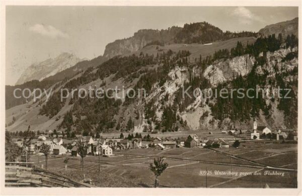Unteriberg Panorama Blick gegen den Fluhberg