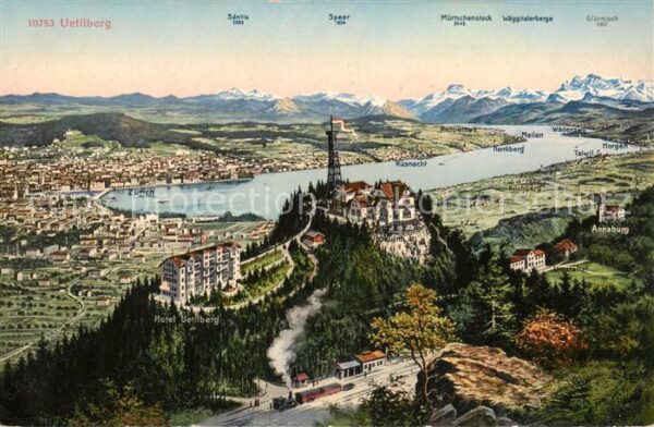 Uetliberg ZH Hotel Uetliberg Utokulm Zürichsee Alpen