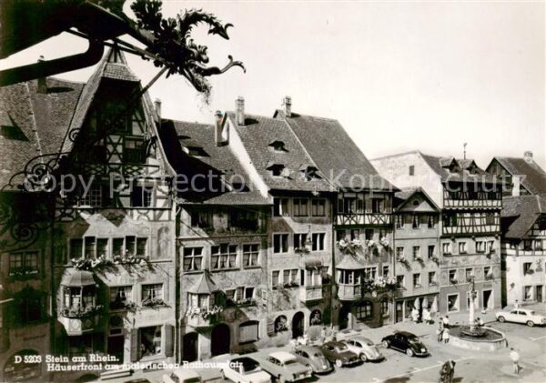 Stein Rhein SH Häuserfront am malerischen Rathausplatz