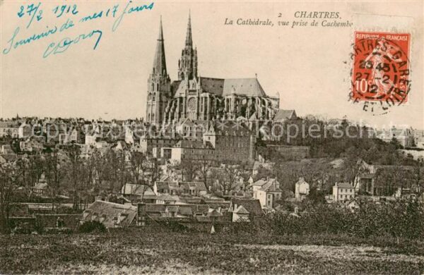 Chartres 28 La Cathedrale vue prise de Cachembe