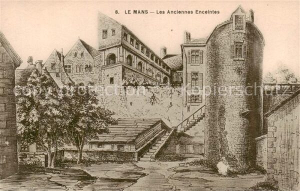 Le Mans Sarthe Les Anciennes Enceintes Dessin Künstler