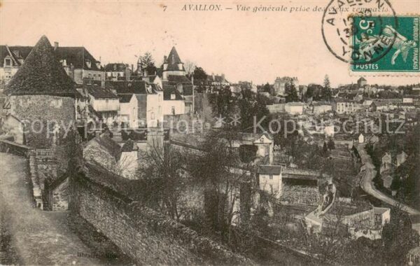 Avallon 89 Vue generale prise des vieux remparts