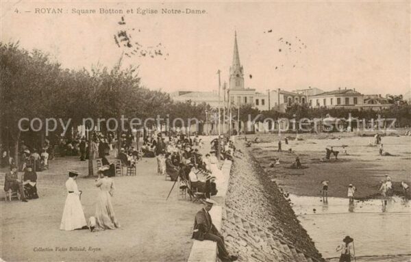 Royan 17 Square Botton et Eglise Notre Dame
