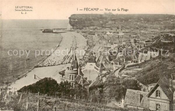 Fecamp 76 Vue sur la Plage
